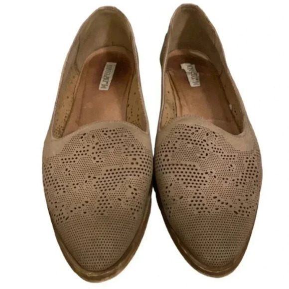 Donna Piu Women’s Leather Tan Slip On Loafers Flats - Picture 2 of 9